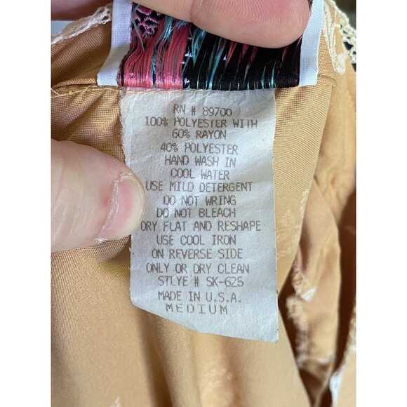 80's vintage Lacy After Noon coquette boho floral patchwork duster - Picture 8 of 8